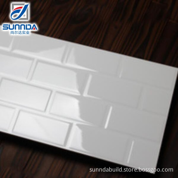 2016 newest design bevel edge white subway decoratic wall tiles with Indian price